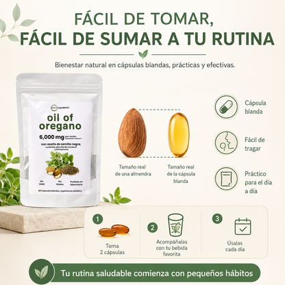 Aceite De Orégano 6000 Mg 60 capsulas